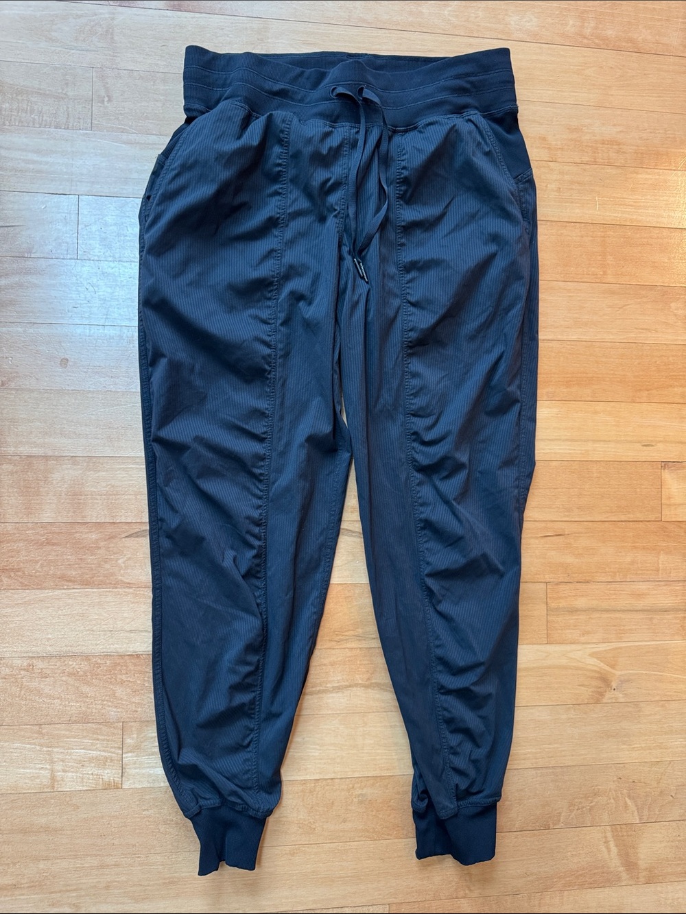 lululemon black dance studio joggers, size 10